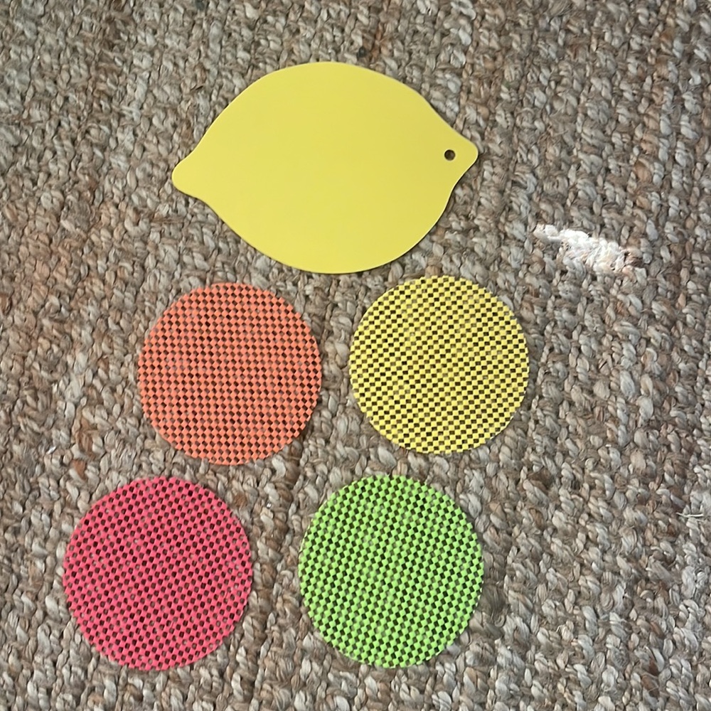 FUNKY & CUTE JAR / CAN OPENERS CUP PLACEMATS CUTTING BOARD FOR LEMONS BUNDLE 🍋